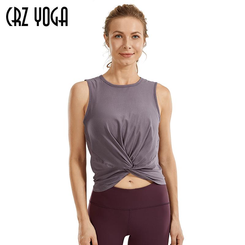 CRZ YOGA Women's Sleeveless Yoga Shirts Pima Cotton High Neck Crop Tops Workout Casual Tank Tops, Purple gray10
CRZ YOGA Women's Sleeveless Yoga Shirts Pima Cotton High Neck Crop Tops Workout Casual Tank Tops, Purple gray10