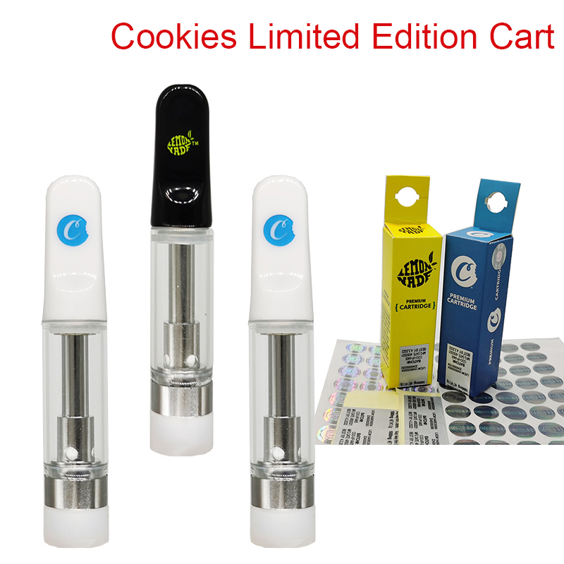 Vape Cartridge Cookies Limited Edition Cart Empty Thick Oil Atomizers 0.8ml 1.0ml Glass Tank Vaporizer 510 Ecig Ceramic Coil Carts with Childproof Tube and Sticker
Vape Cartridge Cookies Limited Edition Cart Empty Thick Oil Atomizers 0.8ml 1.0ml Glass Tank Vaporizer 510 Ecig Ceramic Coil Carts with Childproof Tube and Sticker