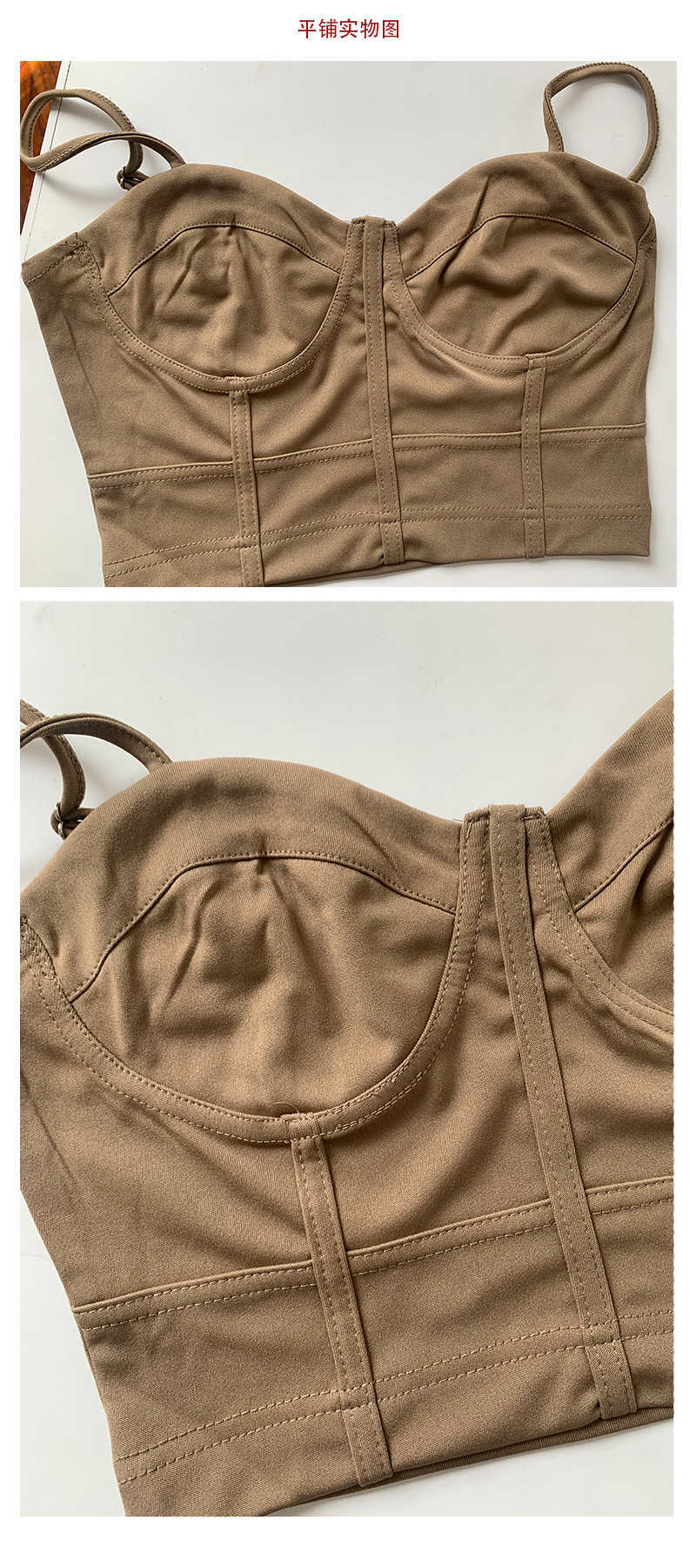 WOMENGAGA Summer Tops Sexy Low Cut Splicing Slim Short Vest Skinny Korean Women Tank Camis Crop Top Tunic Boho F8P 210603