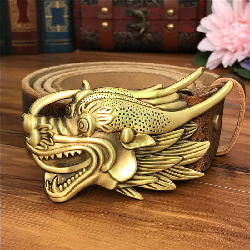 2021 New Brass Dragon Buckles Leather Ceinture Homme Yellow Belt Cowboy Male Strap Wide Jeans Belts for Men Mbt0525 Tvbl, Black
2021 New Brass Dragon Buckles Leather Ceinture Homme Yellow Belt Cowboy Male Strap Wide Jeans Belts for Men Mbt0525 Tvbl, Black