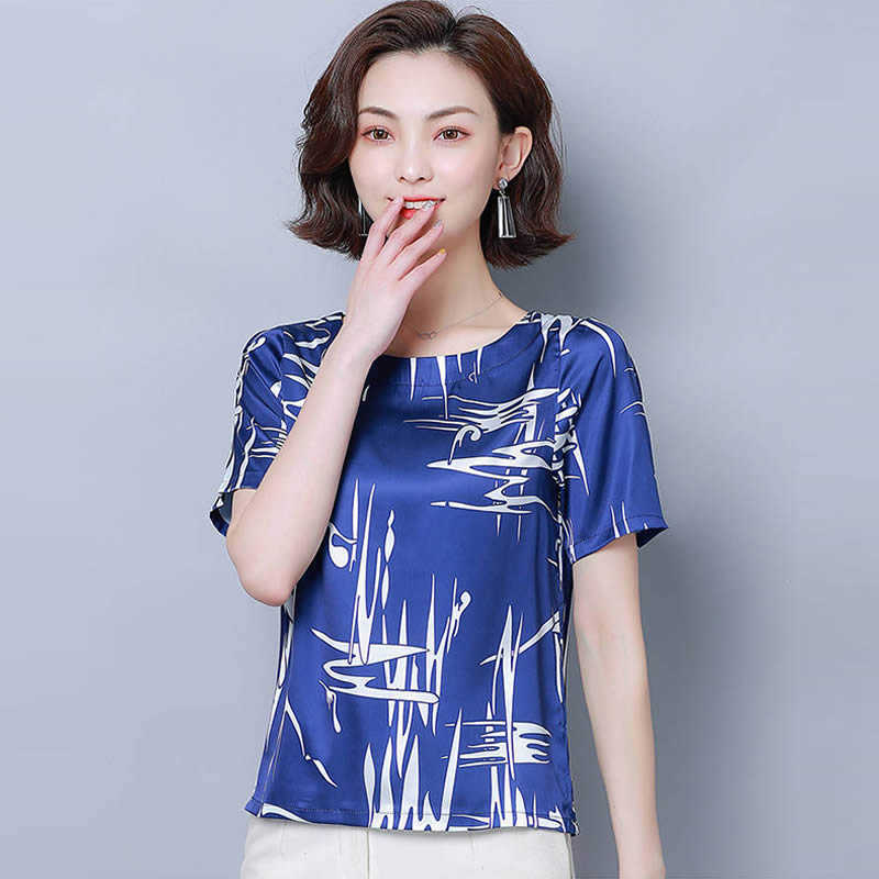 Women Summer Faux Sild Blouses Shirts Lady Casual Short Sleeve O-Neck Blusas Tops DF2910 210609, Red
Women Summer Faux Sild Blouses Shirts Lady Casual Short Sleeve O-Neck Blusas Tops DF2910 210609, Red
