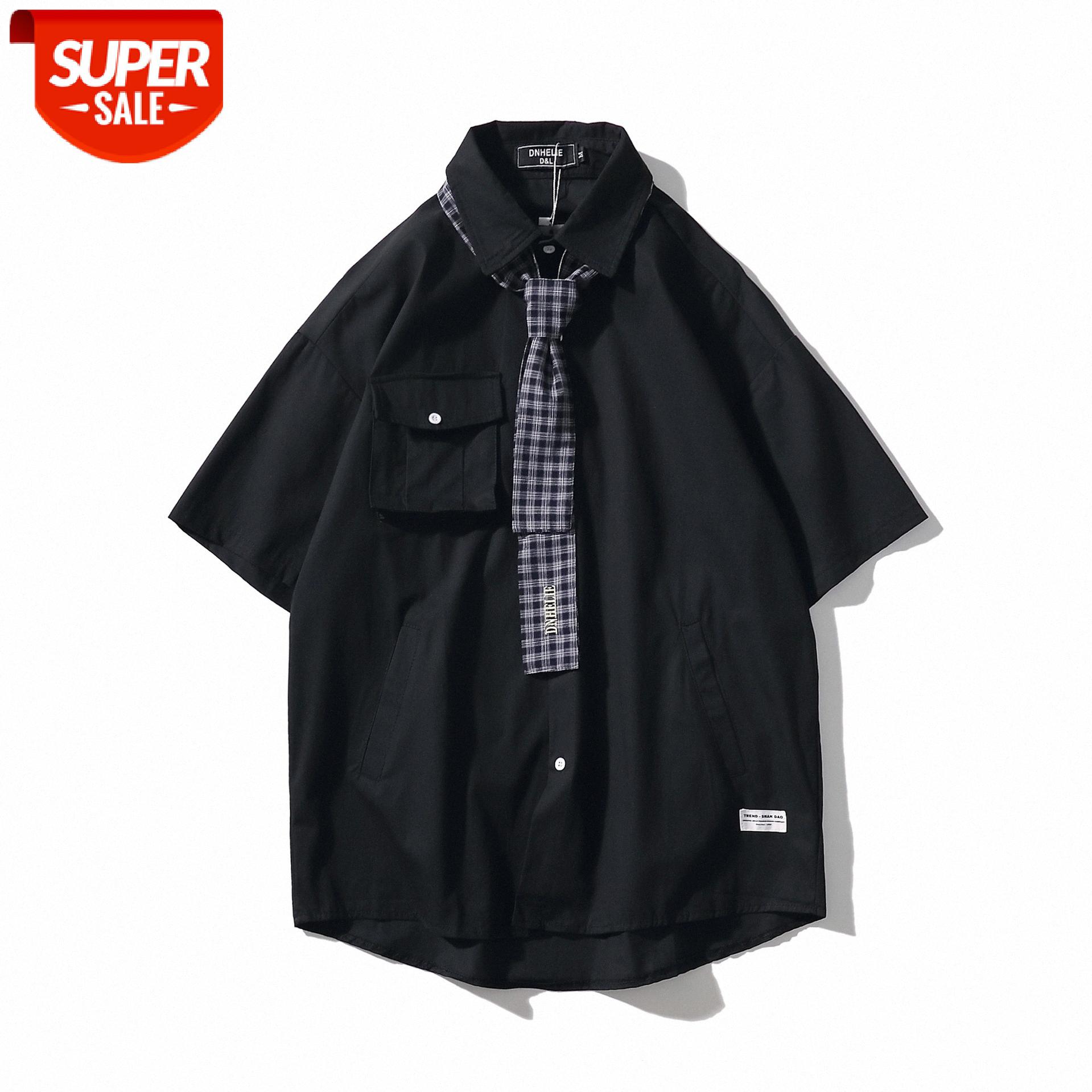 Japanese niche tie tooling shirt men and women couples short-sleeved shirts flow loose dk uniforms #ZP5M, White;black
Japanese niche tie tooling shirt men and women couples short-sleeved shirts flow loose dk uniforms #ZP5M, White;black