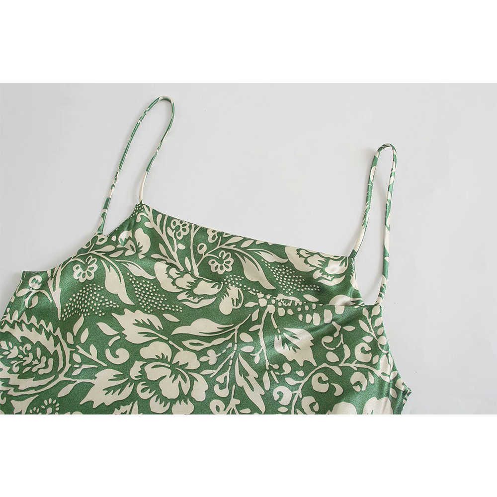 Summer Dress Women elegant Casual Fashion Chic Lady Vintage Floral Printed Midi dress Woman robe femme 210709