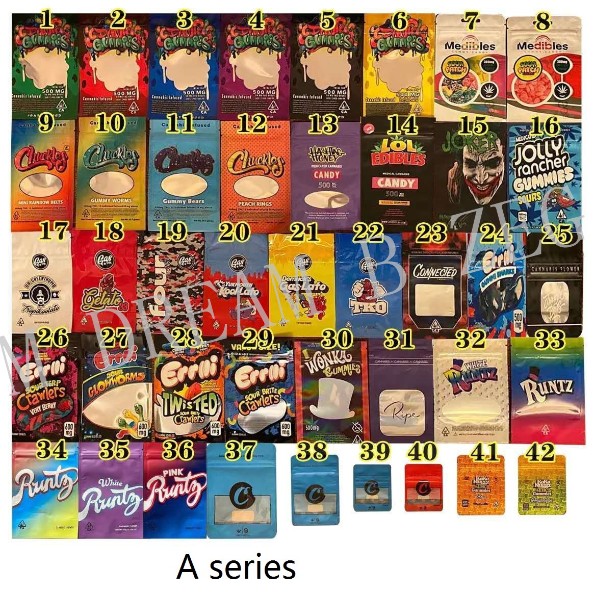 INFUSED COOKI MYLAR BAGS CHIPS CEREAL TREATS CHOCOLATE brownie RUNTZ Bag chesters fries CANNA BUTTER TRIPS AHOY goldfish baked snack crackers EDIBLES PACKAGING
INFUSED COOKI MYLAR BAGS CHIPS CEREAL TREATS CHOCOLATE brownie RUNTZ Bag chesters fries CANNA BUTTER TRIPS AHOY goldfish baked snack crackers EDIBLES PACKAGING