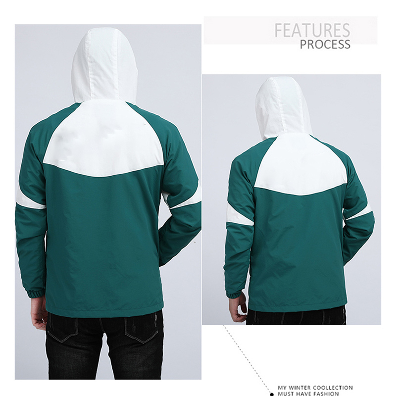 Spring Unisex Jacket Outer Fashion Sweatshirt Hoodie Men's Clothes Asian Size Hoodie Long Sleeve Autumn Sports Zip Trench Windbreaker