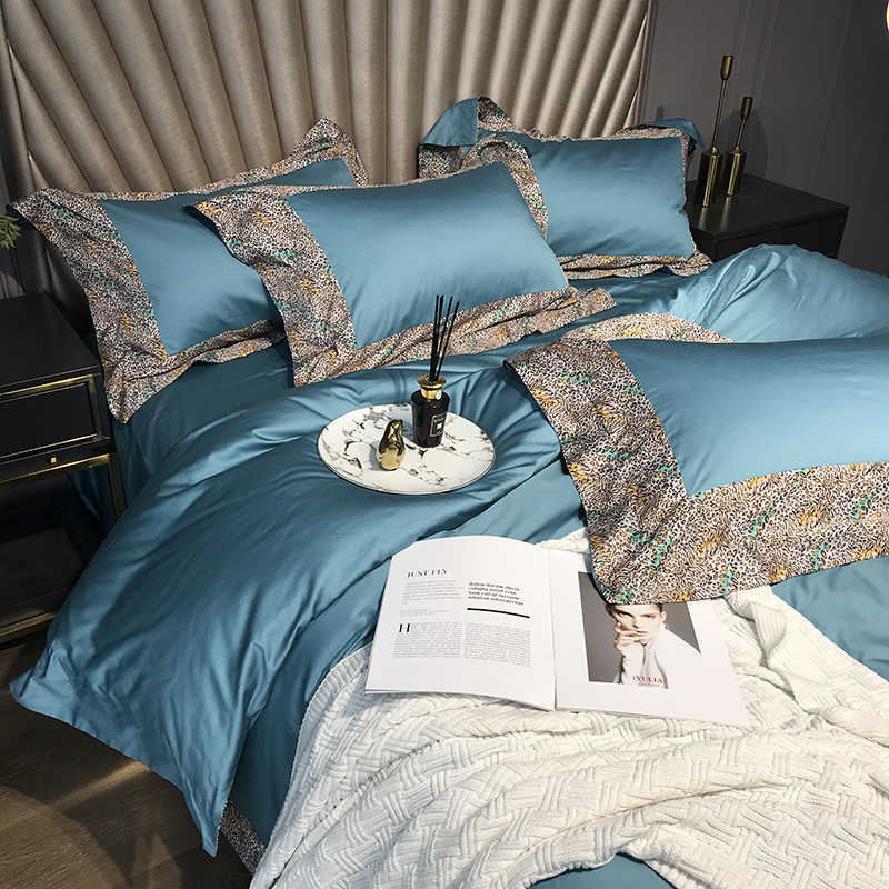 High end light luxury modern 80 thread count Egyptian cotton four piece bedding home textile bedding, White
High end light luxury modern 80 thread count Egyptian cotton four piece bedding home textile bedding, White