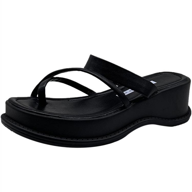 Slippers Platform Shoes Women Wedge Fashion Dress High Heels Female Flip Flops Casual Y2k