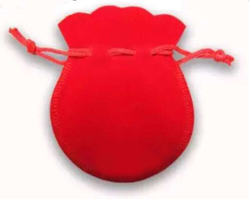 100 Pcs 7cm*9cm Black Red Wedding Favor Velvet Cloth Bags with Drawstring Jewelry Gift Bags for Party, Jewelry, Festival, Makeup Bags