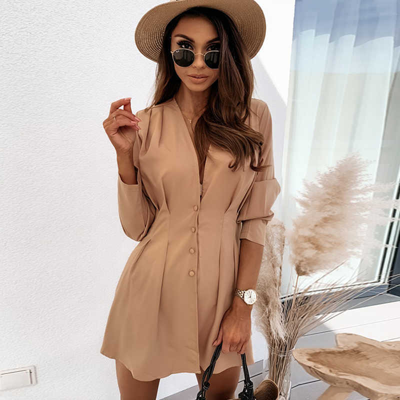 Autumn Shirt Dress Sexy Solid V Neck Long Sleeve Button Elegant Office Lady Work Mini es Spring Slim Waist Party 210526, Orange
Autumn Shirt Dress Sexy Solid V Neck Long Sleeve Button Elegant Office Lady Work Mini es Spring Slim Waist Party 210526, Orange