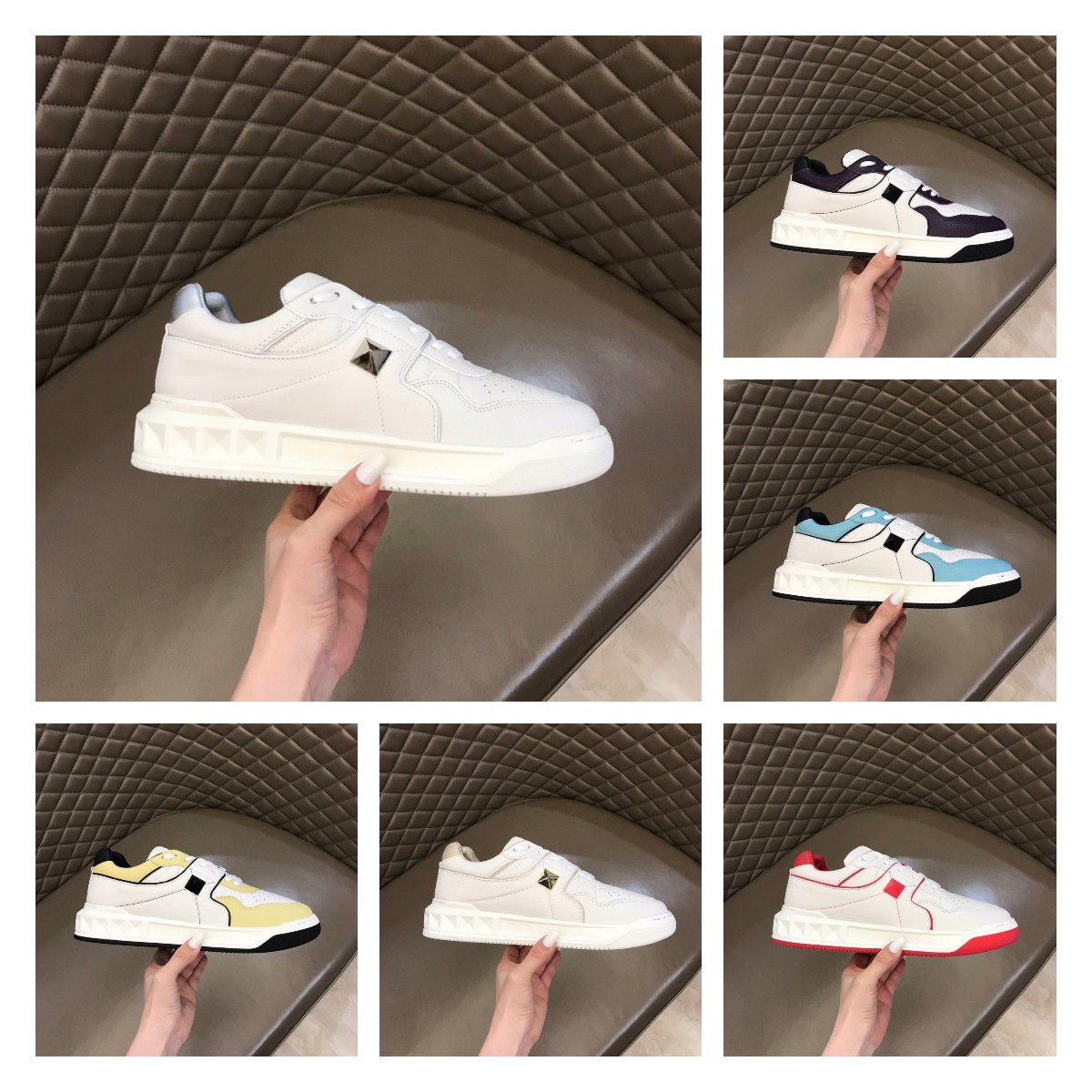 Designer fashion trend casual low-top men's shoes, decorated with large bas-relief, rivets, comfortable and breathable, Black
Designer fashion trend casual low-top men's shoes, decorated with large bas-relief, rivets, comfortable and breathable, Black