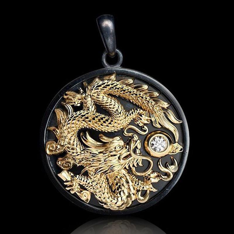 Pendant Necklaces 2021 Creative Domineering Personality Chinese Dragon Gold Black Two-tone Necklace Male, Silver
Pendant Necklaces 2021 Creative Domineering Personality Chinese Dragon Gold Black Two-tone Necklace Male, Silver