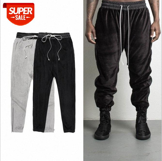Kanye with men's velvet plain loose sports wind beam feet zipper guard pants casual men #Xk5K, Black
Kanye with men's velvet plain loose sports wind beam feet zipper guard pants casual men #Xk5K, Black