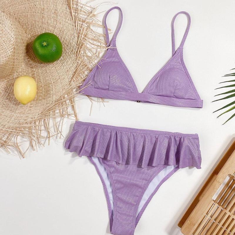 Women' Swimwear Women Ruffle Classic Bikini Sexy Push Up High Suits Swimsuit Lace Beachwear Bathing Halter Cut Set J4T5, Purple
Women' Swimwear Women Ruffle Classic Bikini Sexy Push Up High Suits Swimsuit Lace Beachwear Bathing Halter Cut Set J4T5, Purple