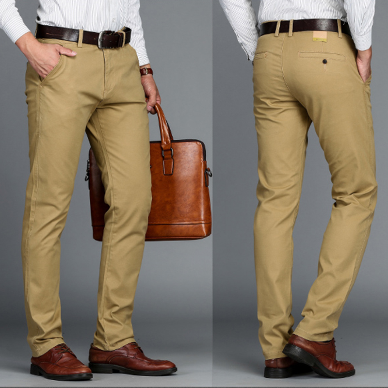 2021 New Mens Cotton Casual Stretch Male Trousers Man Long Straight High Quality 4 Color Plus Size Pant Suit 42 44 46 Wge1, Light khaki
2021 New Mens Cotton Casual Stretch Male Trousers Man Long Straight High Quality 4 Color Plus Size Pant Suit 42 44 46 Wge1, Light khaki