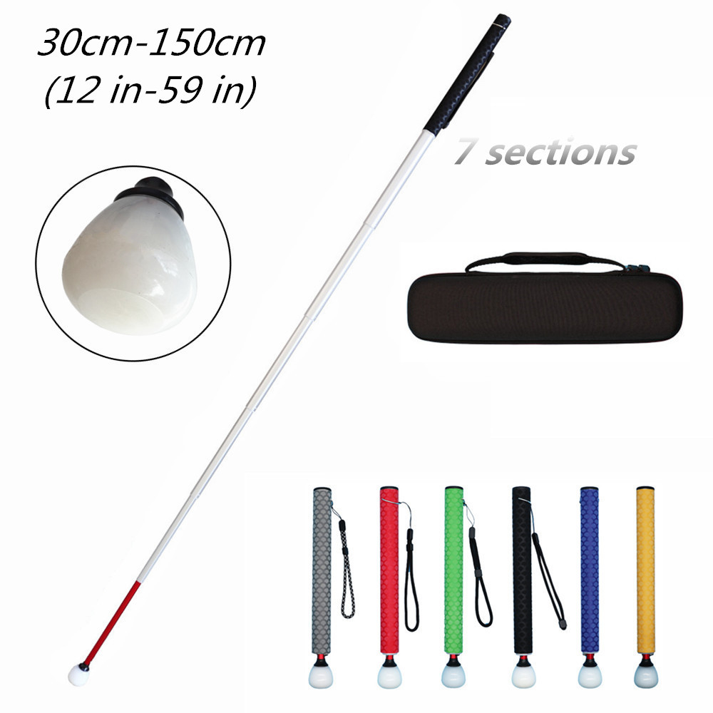 Aluminum Telescopic Blind Cane with Rolling Tip 30cm-150cm (12 inch-59 inch), with 2 Tips 210226
Aluminum Telescopic Blind Cane with Rolling Tip 30cm-150cm (12 inch-59 inch), with 2 Tips 210226