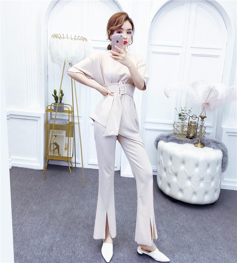 Women's Two Piece Pants Korean Style Women 2 Set Top And Office Work Luxury Clothing High Quality Business Suit Ensemble Femme Deux Pieces