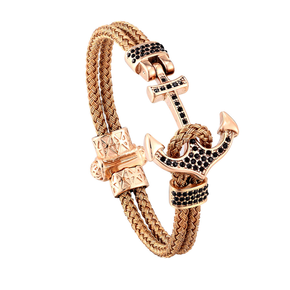 Men/Women Luxury Ring Fashion Atolyestone Artillery Anchor chains Bangel Made of Silver Wire Braids Stainless Steel Magnestic Clasp Bracelet Bangle Men Jewelry
Men/Women Luxury Ring Fashion Atolyestone Artillery Anchor chains Bangel Made of Silver Wire Braids Stainless Steel Magnestic Clasp Bracelet Bangle Men Jewelry