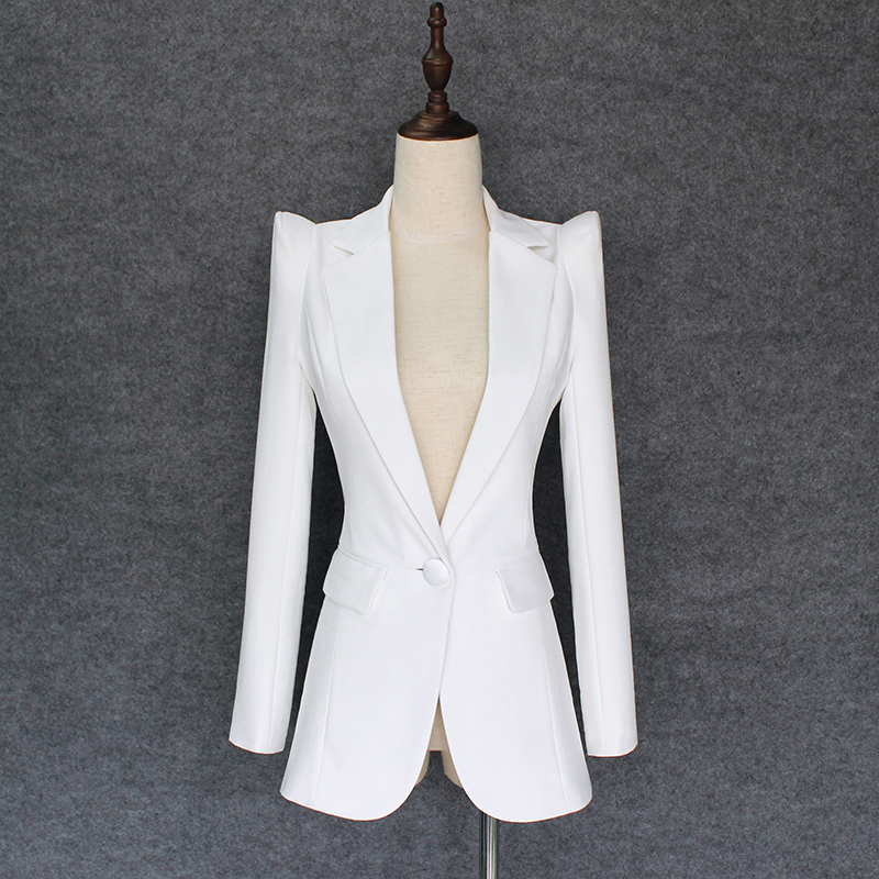 HIGH QUALITY New Fashion 2020 Blazer Jacket Women's Soaring Shoulders Single Button Blazer Outer Wear CX200819