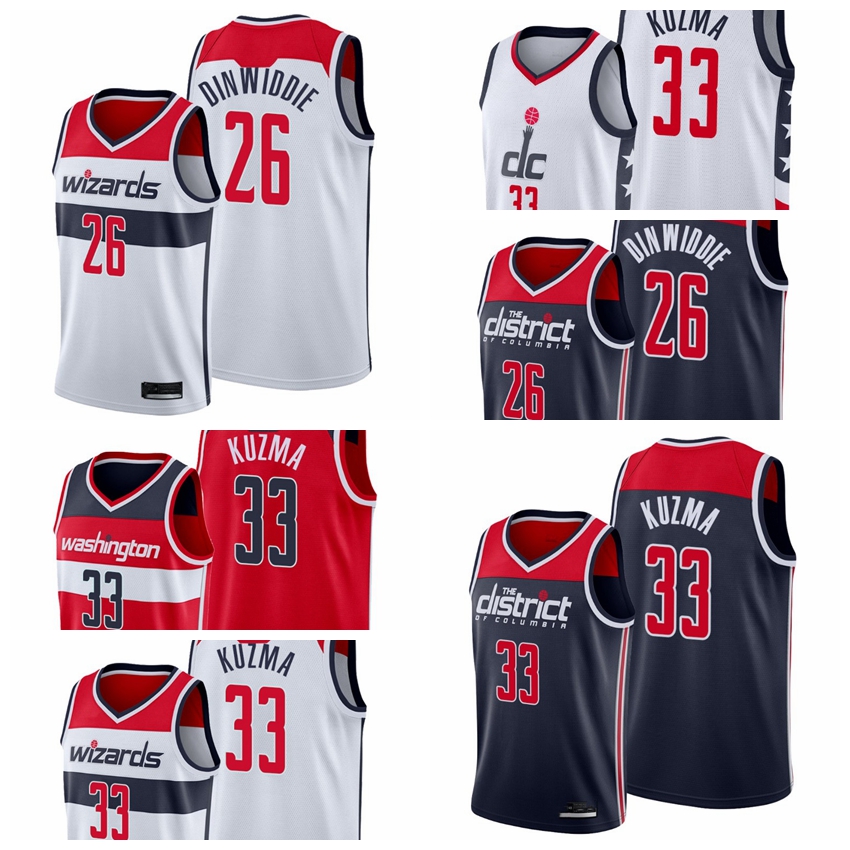 Kyle Kuzma 33 Spencer Dinwiddie 26 2021 Trade Basketball WashingtonWizardsMen White Edition City Jersey, Black;red
Kyle Kuzma 33 Spencer Dinwiddie 26 2021 Trade Basketball WashingtonWizardsMen White Edition City Jersey, Black;red