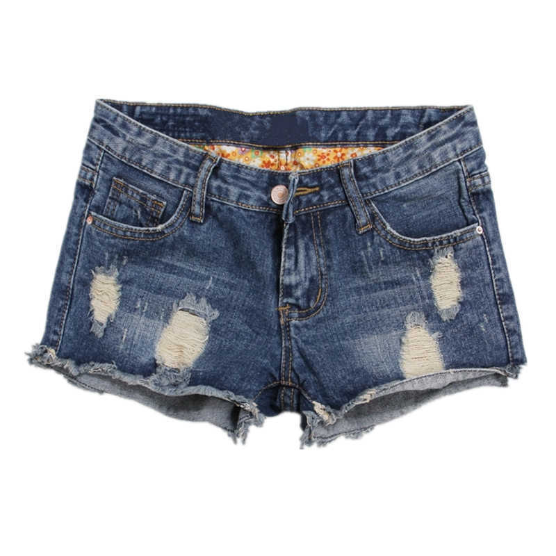 Summer Hole Solid Cotton women's shorts jeans for women female Women's clothing girl's small size big size 210611
