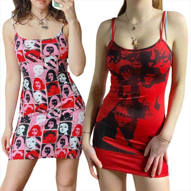 Chronstyle Graphic Print Cami Dress Harajuku Streetwear Vintage Women Sleeveless Spaghetti Strap Bodycon Dress Punk Style Gothic, Black;gray
Chronstyle Graphic Print Cami Dress Harajuku Streetwear Vintage Women Sleeveless Spaghetti Strap Bodycon Dress Punk Style Gothic, Black;gray