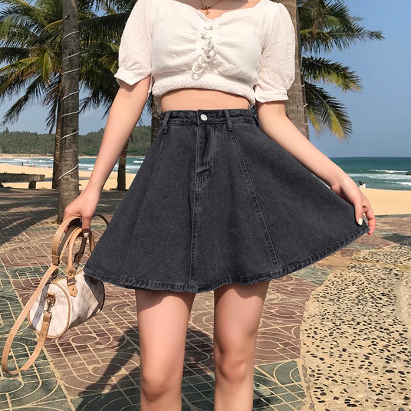 Skirts Zoki High Waist Women Denim Skirt Summer A Line Jeans Lined Mini Causal Fashion Belt Korean Girls Black Cotton Ball Gown
Skirts Zoki High Waist Women Denim Skirt Summer A Line Jeans Lined Mini Causal Fashion Belt Korean Girls Black Cotton Ball Gown