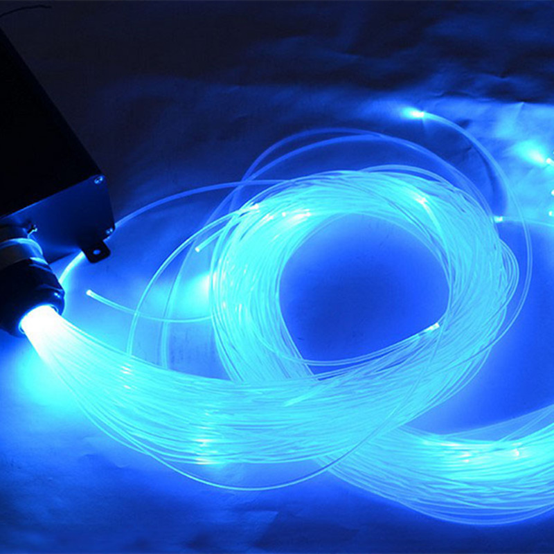 High brightness lighting cable 30M 100M Meter smallest diameter 0.25mm 2mm 2.5mm 3mm end glow PMMA optic fiber cables for star ceiling decorative ligh