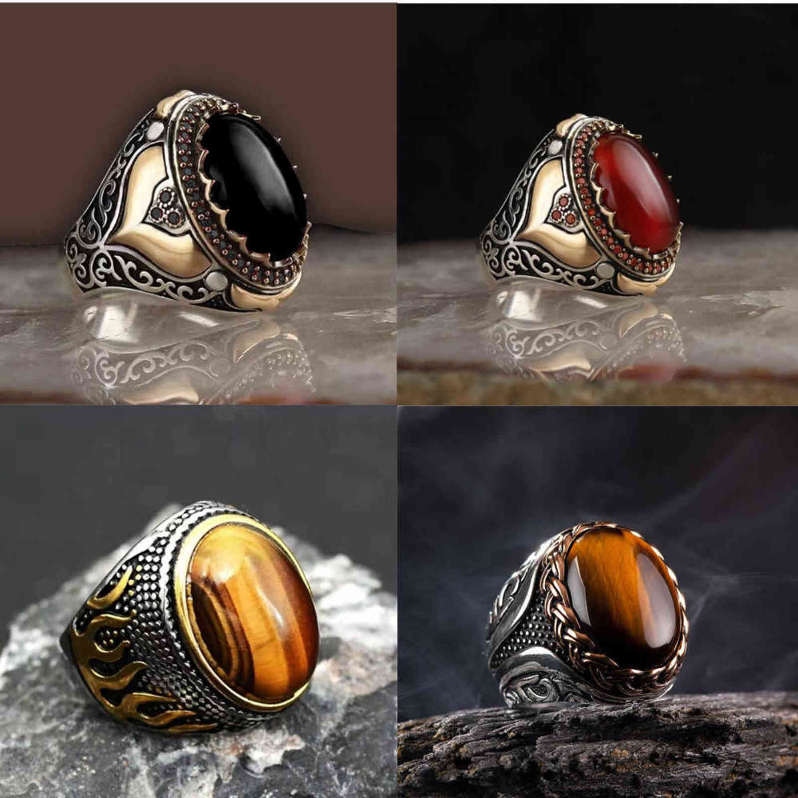 Turkish Handmade Carved Vintage Signet Rings for Men Inlaid Red Black Zircon Stone Trendy Islamic Religious Muslim Jewelry
Turkish Handmade Carved Vintage Signet Rings for Men Inlaid Red Black Zircon Stone Trendy Islamic Religious Muslim Jewelry