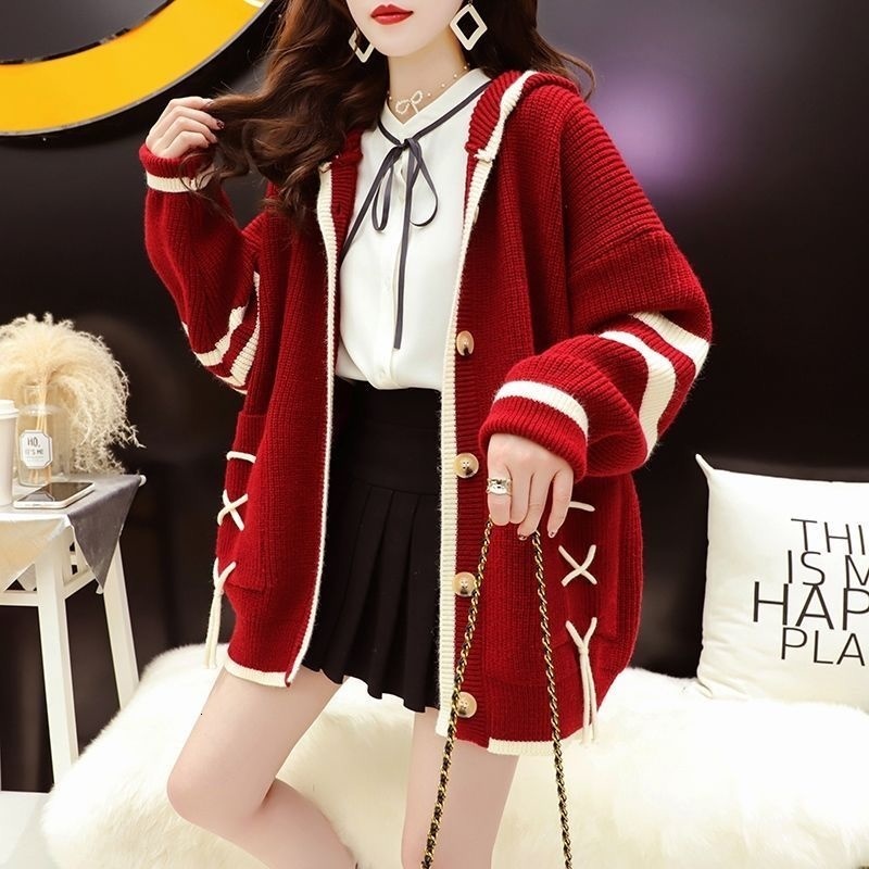 women's sweaters casaco grosso de malha quente para outono e inverno, cardigan feminino com capuz, jaqueta escolar adolescentes 5l4r, White;black
women's sweaters casaco grosso de malha quente para outono e inverno, cardigan feminino com capuz, jaqueta escolar adolescentes 5l4r, White;black