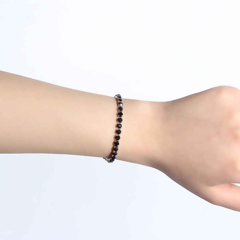 Women Stainless Steel Tennis Bracelet Cubic Zirconia Stones Crystals Hip Hop Jewelry 19cm304v7390928
