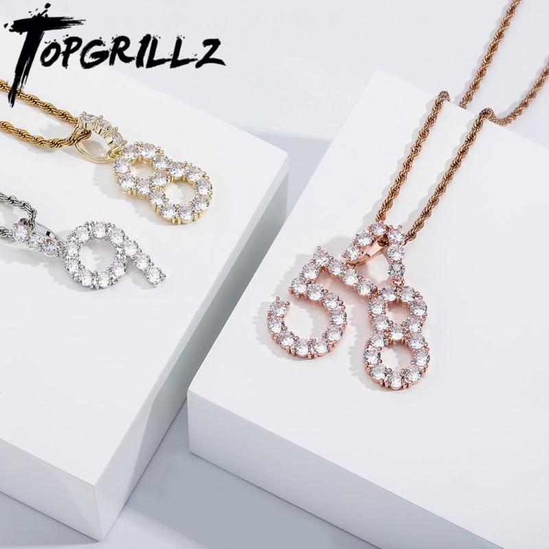 Pendant Necklaces TOPGRILLZ 1-9 Numbers Necklace High Quality Iced Out Cubic Zirconia Hip Hop Fashion Jewelry Gift For Men Women
Pendant Necklaces TOPGRILLZ 1-9 Numbers Necklace High Quality Iced Out Cubic Zirconia Hip Hop Fashion Jewelry Gift For Men Women
