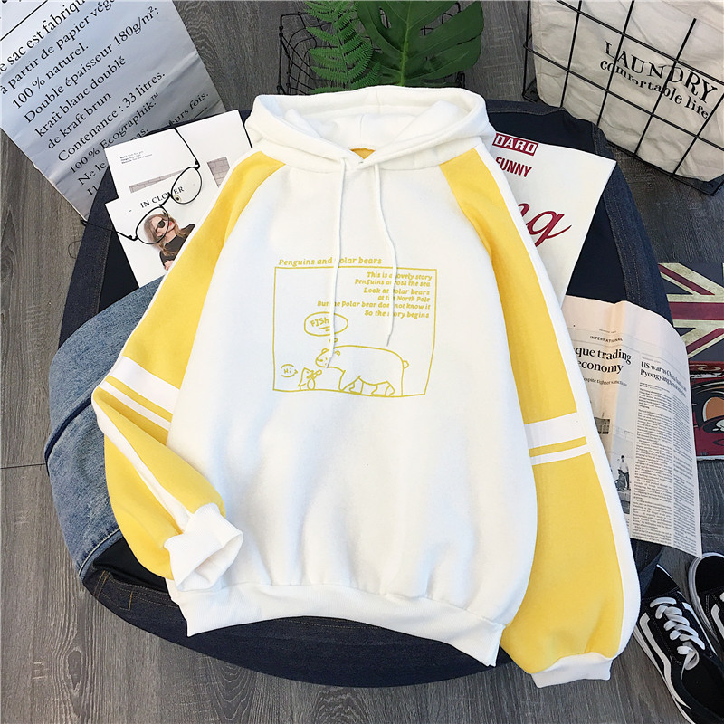 sweatshirt Autumn and Winter Furry and Thickened Sanitary hoody Women's Hoodies New Korean Edition Students'Loose Long Sleeve 201106