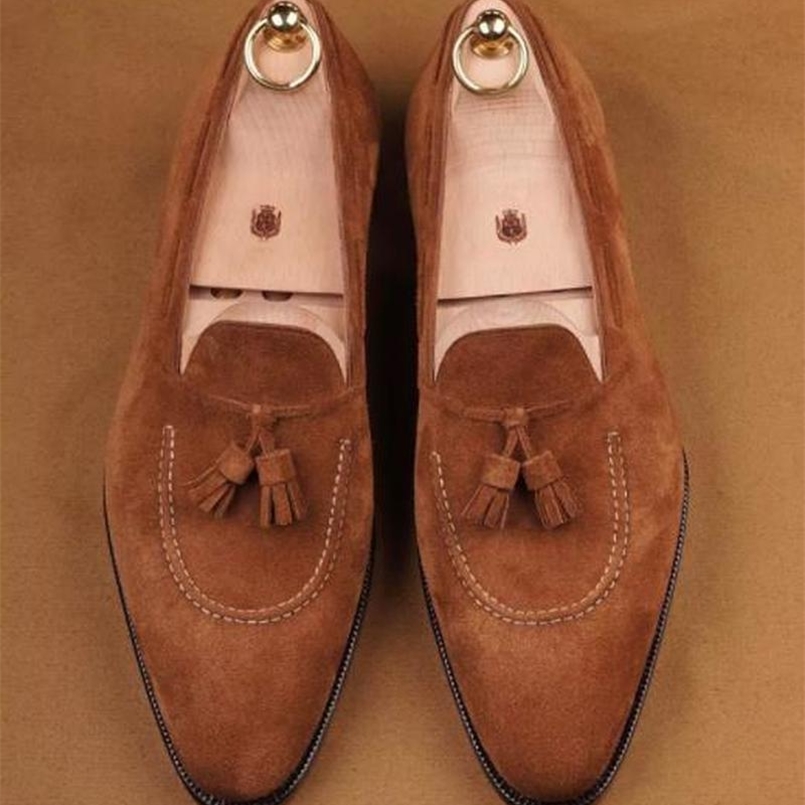 Men Dress Shoes Slip-on Low Heel Suede Leather Designer Business Formal Fashion Casual Male Loafers Zapatos De Hombre 8KH089 210827, Light brown
Men Dress Shoes Slip-on Low Heel Suede Leather Designer Business Formal Fashion Casual Male Loafers Zapatos De Hombre 8KH089 210827, Light brown