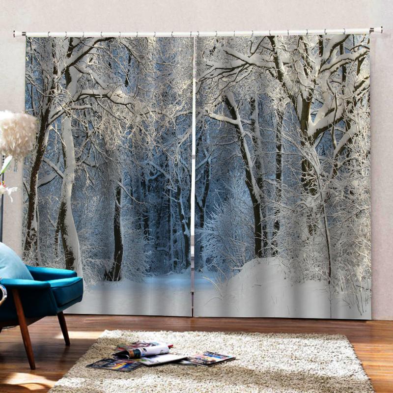 Curtain & Drapes 3D Printed Snow Forest Pattern Window Curtains Treatment Blackout For Living Room Bedroom
Curtain & Drapes 3D Printed Snow Forest Pattern Window Curtains Treatment Blackout For Living Room Bedroom