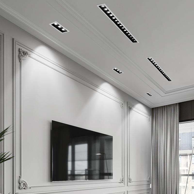 LED Rimless Linear Grille Spotlight No Main Lighting Design Modern 5W 10W 20W Magnetic Embedded Installation Lamp Fixture