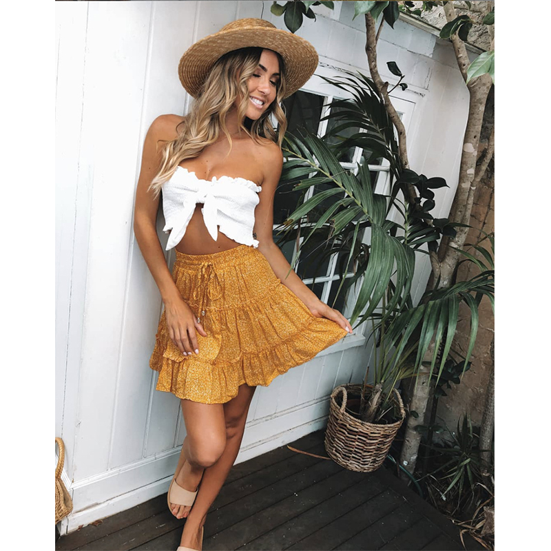 2021 Summer European and American Casual Pleated Women' High Waist Ruffles Leopard Printed Beach A- Line Skirt Habw, Yellow floral
2021 Summer European and American Casual Pleated Women' High Waist Ruffles Leopard Printed Beach A- Line Skirt Habw, Yellow floral
