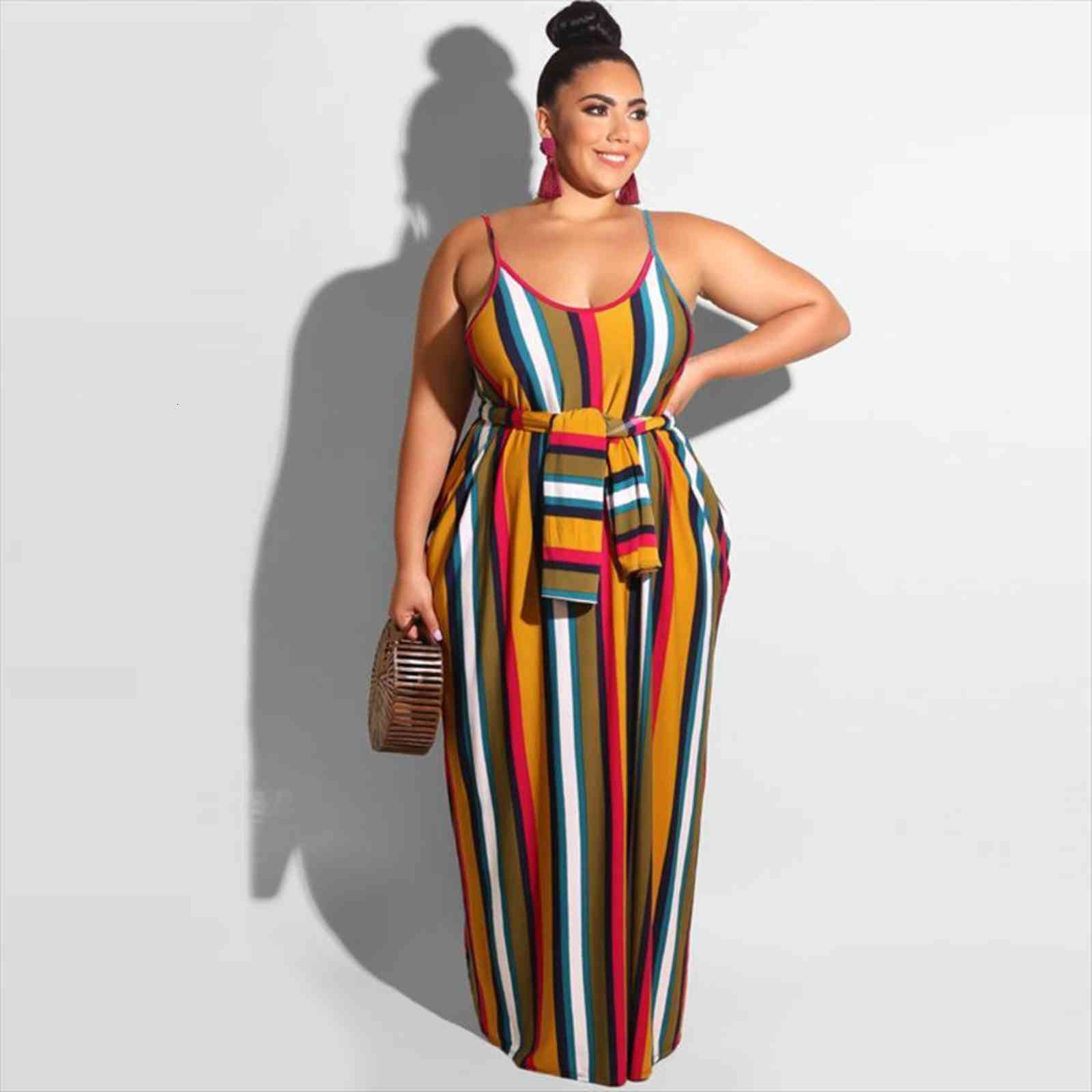 summer maxi oversized large womens dress big size striped party plus spaghetti strap robe femme 4xl, Black;gray
summer maxi oversized large womens dress big size striped party plus spaghetti strap robe femme 4xl, Black;gray