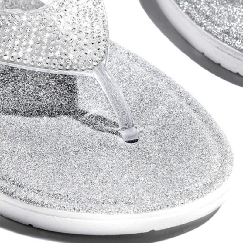 Women Summer Flat Bling Slippers Transparent Soft Jelly Shoes Female Flip Flops Sandals Outdoor Beach Ladies Slides 210309