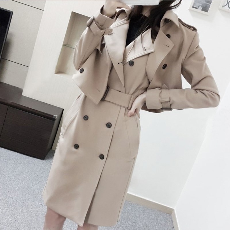 2021 Korean autumn new two piece suit large size slim fit medium long windbreaker coat women' Vest, Khaki
2021 Korean autumn new two piece suit large size slim fit medium long windbreaker coat women' Vest, Khaki