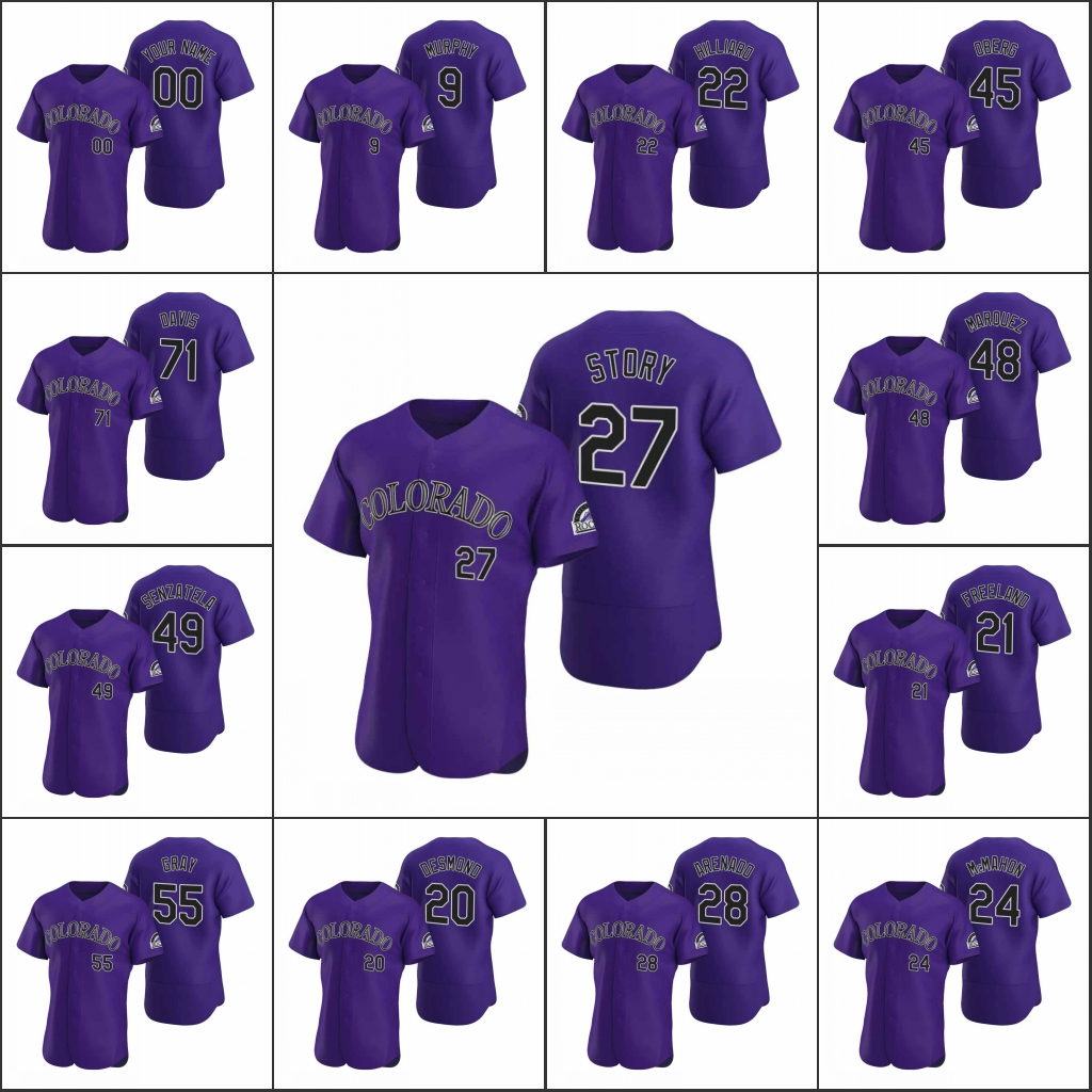 Colorado's Rockies Men #19 Charlie Blackmon 28 Nolan Arenado 27 Trevor Story Women Youth Custom Authentic Alternate Jersey
Colorado's Rockies Men #19 Charlie Blackmon 28 Nolan Arenado 27 Trevor Story Women Youth Custom Authentic Alternate Jersey