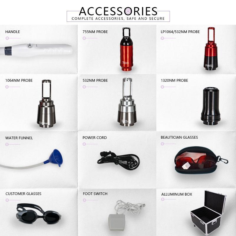 Professional fda q switch nd yag laser tattoo remove dark skin spots picosecond Honeycomb Laser 755 speckle removal machine