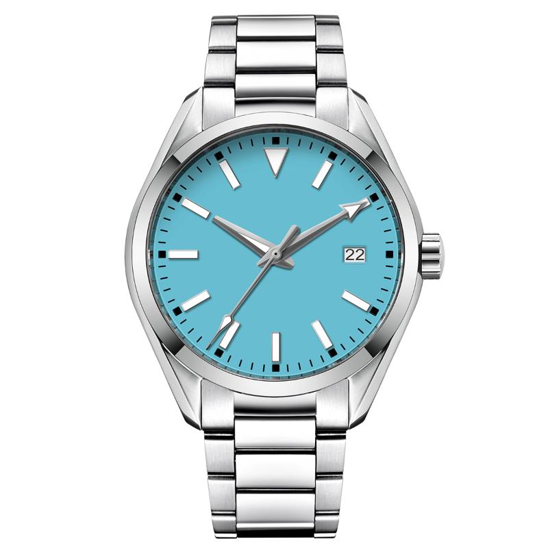 Wristwatches 41MM Luxury Top Men's Sterile Dial Clock Blue Silver Manual Automatic Date NH35 Mechanical Sapphire Steel Band Men, No logo 2
Wristwatches 41MM Luxury Top Men's Sterile Dial Clock Blue Silver Manual Automatic Date NH35 Mechanical Sapphire Steel Band Men, No logo 2