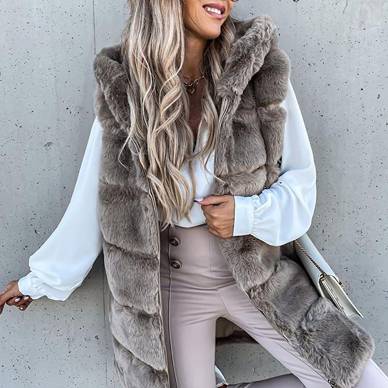 Women's Vests Elegant Sleeveless Office Top Outerwear Mujer Women Soft Furry Vest Coats Autumn Winter Fashion Zipper Hooded Sweatshirt Jacke, Black;white
Women's Vests Elegant Sleeveless Office Top Outerwear Mujer Women Soft Furry Vest Coats Autumn Winter Fashion Zipper Hooded Sweatshirt Jacke, Black;white