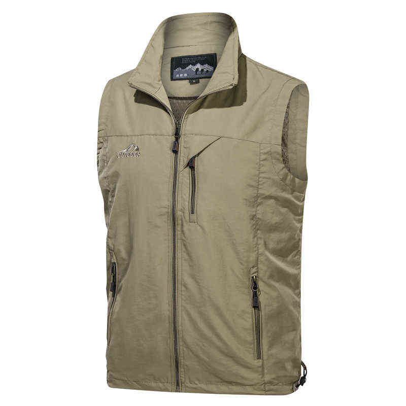 Men's Fishing Vest Summer Quick Dry Outdoor Zip for Pography Sleeveless Jacket Sport Fishing Life Vest Men Hunting Travel 211111