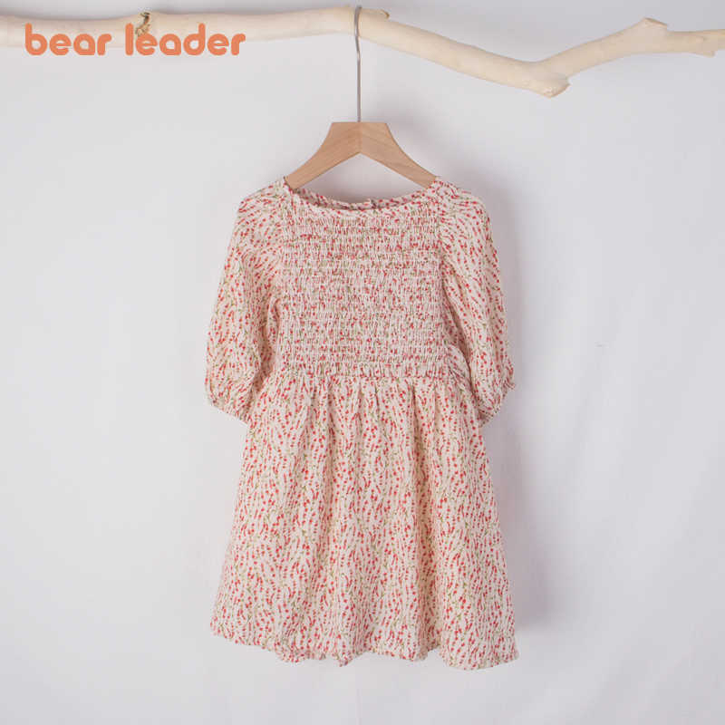 Bear Leader Baby Girls Summer Princess Dresses Fashion Kids Girl Flowers Vestidos Children Ruched Party Costumes For 3-7Y 210708, Ah5248beige 
Bear Leader Baby Girls Summer Princess Dresses Fashion Kids Girl Flowers Vestidos Children Ruched Party Costumes For 3-7Y 210708, Ah5248beige