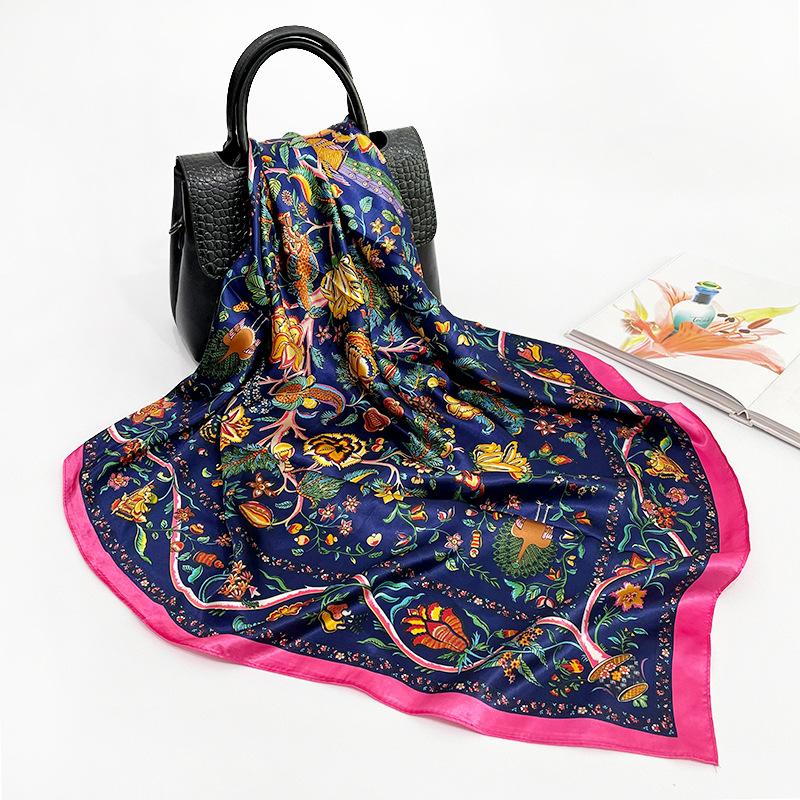 Scarves 90cm Square Scarf Women Spring And Summer 2021 Satin Face Color Dingheadscarf Vintage Printed Silk Towel Spot
Scarves 90cm Square Scarf Women Spring And Summer 2021 Satin Face Color Dingheadscarf Vintage Printed Silk Towel Spot