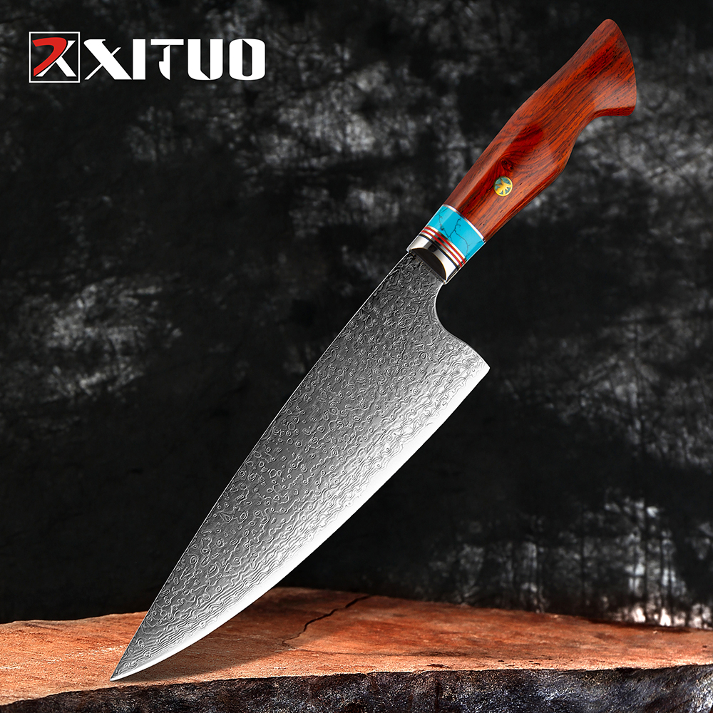 XITUO Damascus Butcher Knives Sharp professional Chef knife Cleaver VG10 Damascus Steel Kitchen Knives Utility Cooking tools
XITUO Damascus Butcher Knives Sharp professional Chef knife Cleaver VG10 Damascus Steel Kitchen Knives Utility Cooking tools