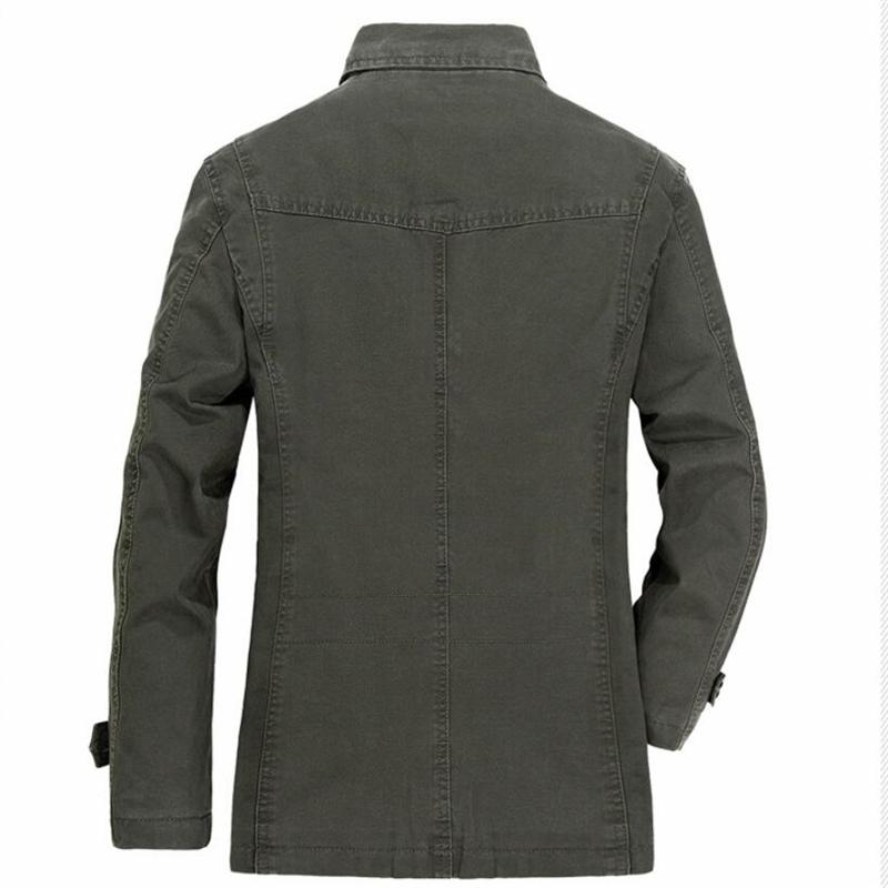 Men's Jackets Military Blazer Jacket Men Spring Autumn Casual Cotton Washed Coats Army Bomber Suit Denim Cargo Trench Plus Size 5XL