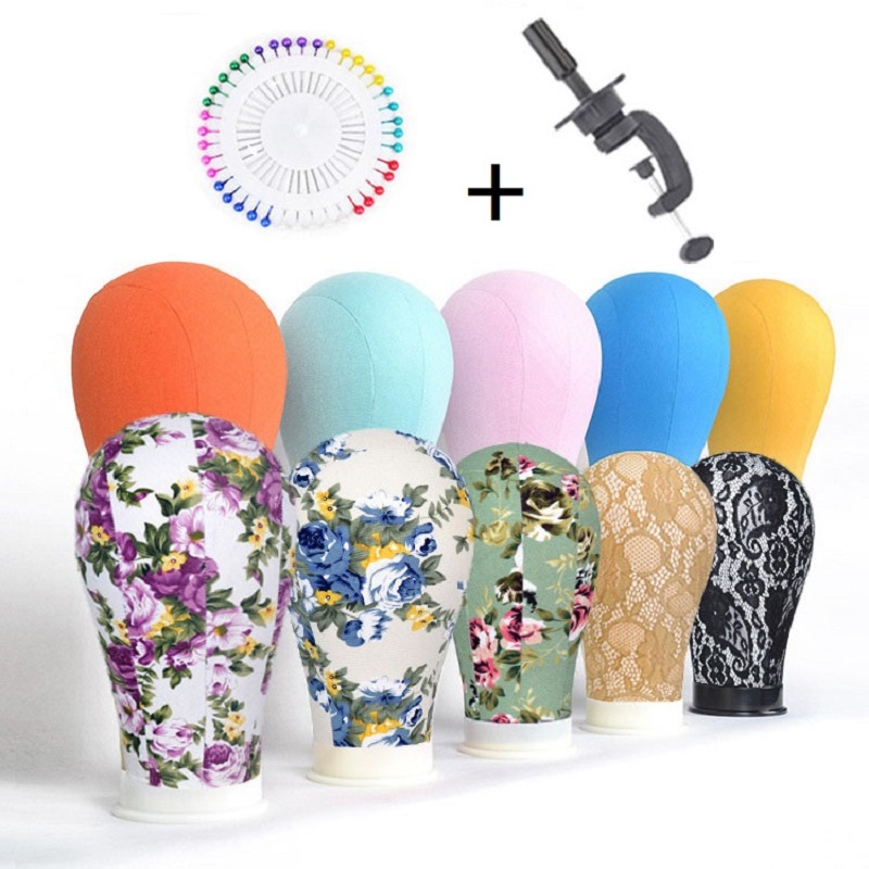 

Canvas Mannequin Head Block Wig Stand Bracket Training Hairs Manikin Wigs Holder for Jewelry Display 21/22/23/24/25 Inch