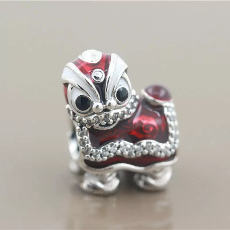 925 Sterling Silver Chinese Lion New Year Bead with Clear Crystal Fits European Pandora Style Charm Bracelets, Black
925 Sterling Silver Chinese Lion New Year Bead with Clear Crystal Fits European Pandora Style Charm Bracelets, Black